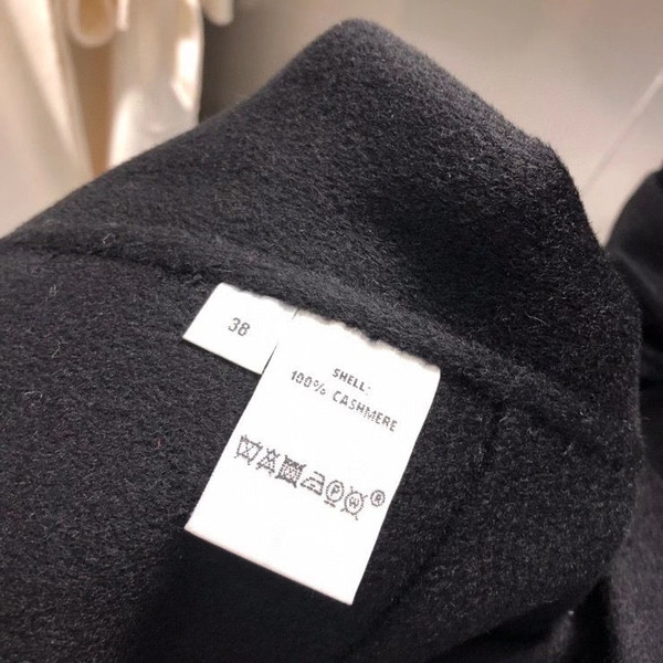Hermes Double-sided Esprit Peignoir cashmere coat Black