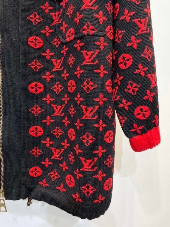 Louis Vuitton 1A837A OVERSIZED WOOL-KNIT MONOGRAM HOODIE