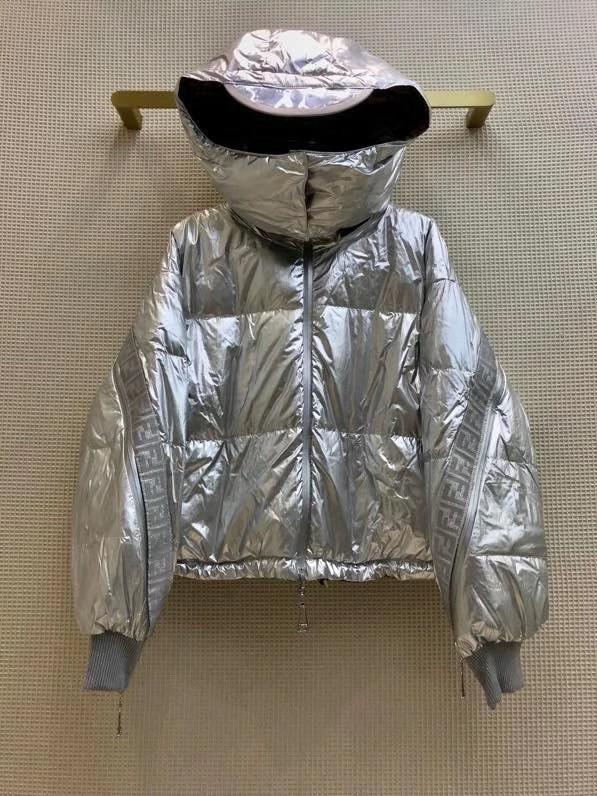 Fendi Doble-Sided JACKET Black nylon down jacket