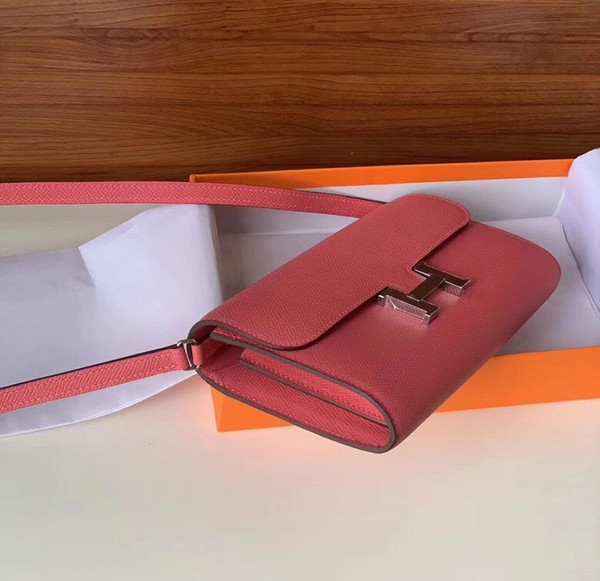Hermes  Rose Confetti Constance Long To Go wallet Epsom Leather Palladium Hardware