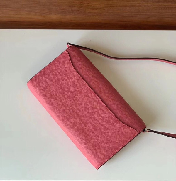 Hermes  Rose Confetti Constance Long To Go wallet Epsom Leather Palladium Hardware