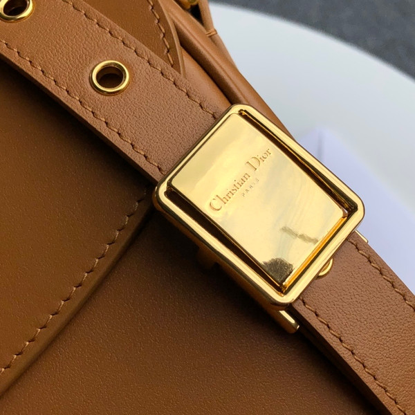 Christian Dior MEDIUM DIOR BOBBY BAG Dark Tan Box Calfskin
