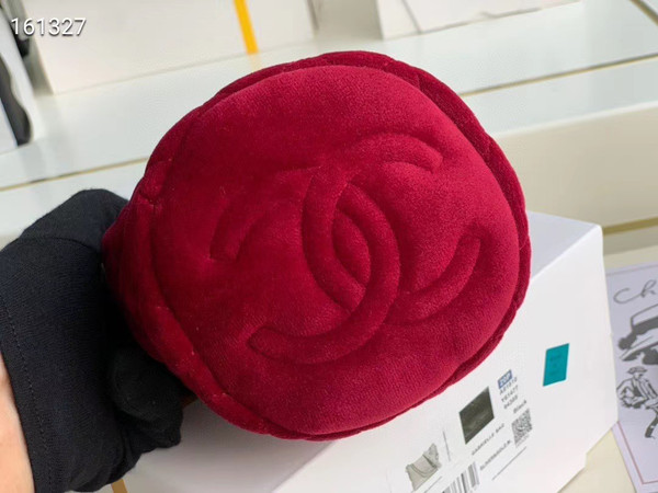 Chanel Velvet Drawstring Bag Burgundy