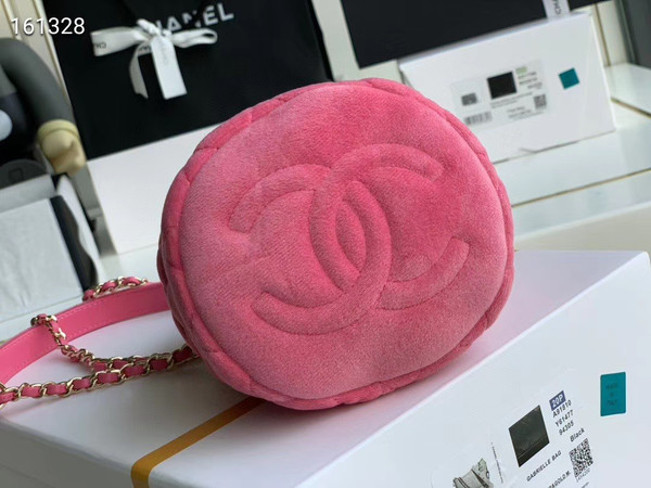 Chanel Velvet Drawstring Bag Pink