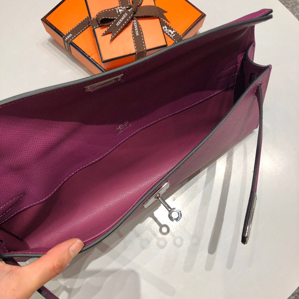 HERMES KELLY CUT CLUTCH BAG TOSCA EPSOM GOLD HARDWARE