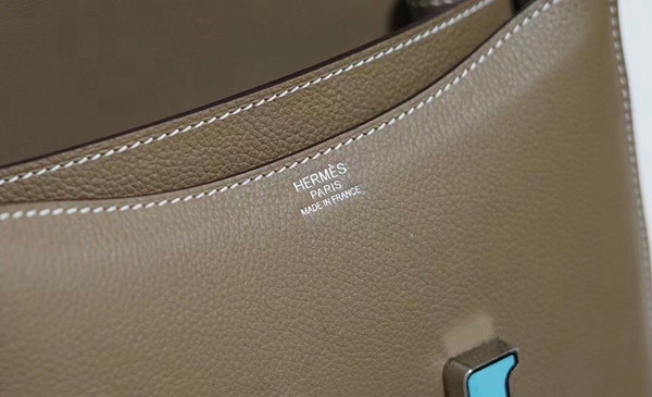 Hermes Etoupe Constance Epsom leather 18cm With Enamel Hardware