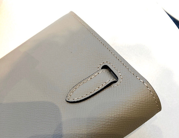 HERMES KELLY CUT CLUTCH BAG TRENCH EPSOM GOLD HARDWARE