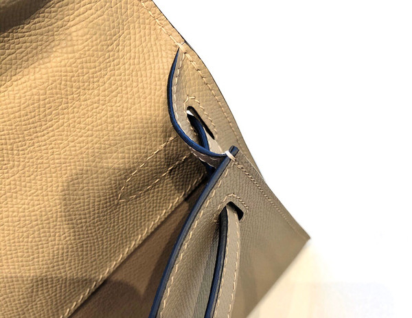 HERMES KELLY CUT CLUTCH BAG TRENCH EPSOM GOLD HARDWARE