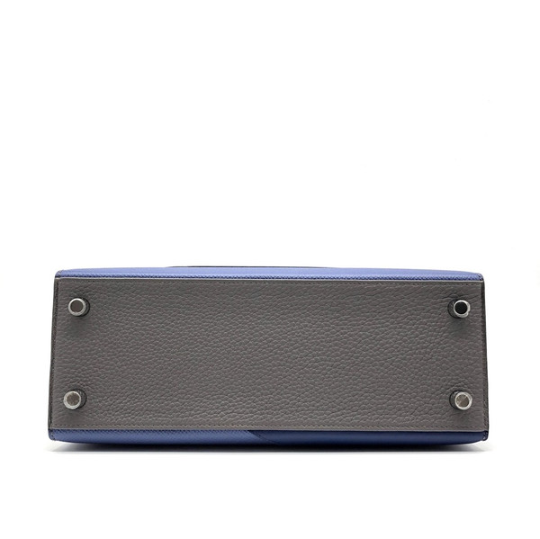 Hermes Special Order Endless Road Night Kelly 25 cm Epsom Palladium Hardware