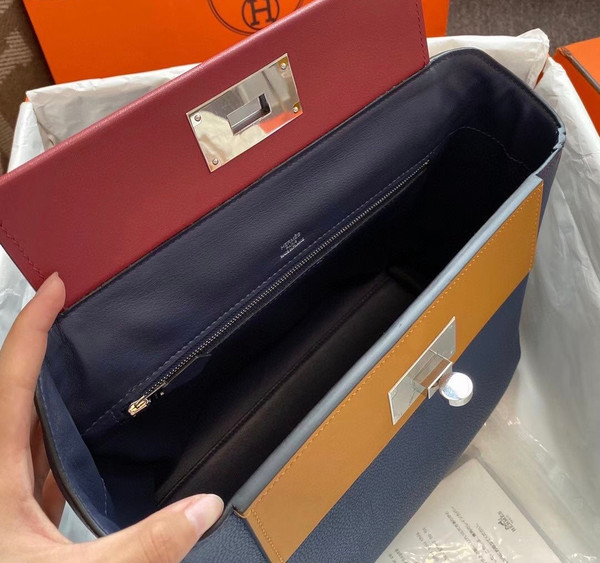 Hermes Kelly 24/24 Multi Colors  Swift & Togo Leather with Palladium Hardware