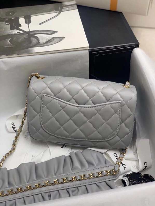 Chanel Bag Romance Rectangular Mini Flap Bag Grey