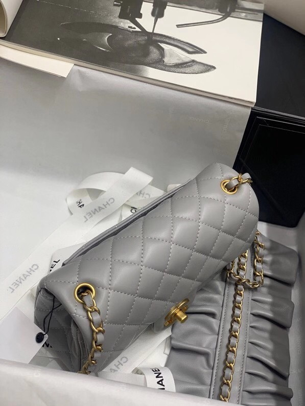 Chanel Bag Romance Rectangular Mini Flap Bag Grey