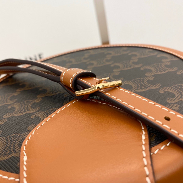 Celine MEDIUM TAMBOUR BAG IN TRIOMPHE CANVAS