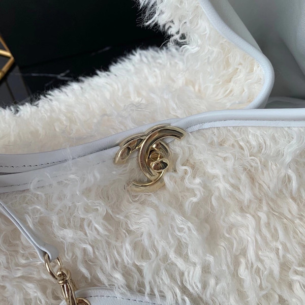 Chanel Large Hobo Bag White