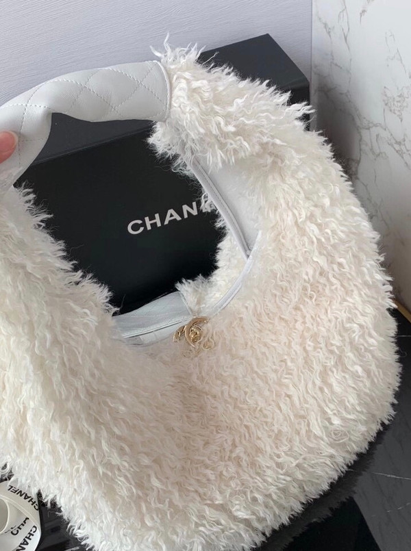 Chanel Large Hobo Bag White