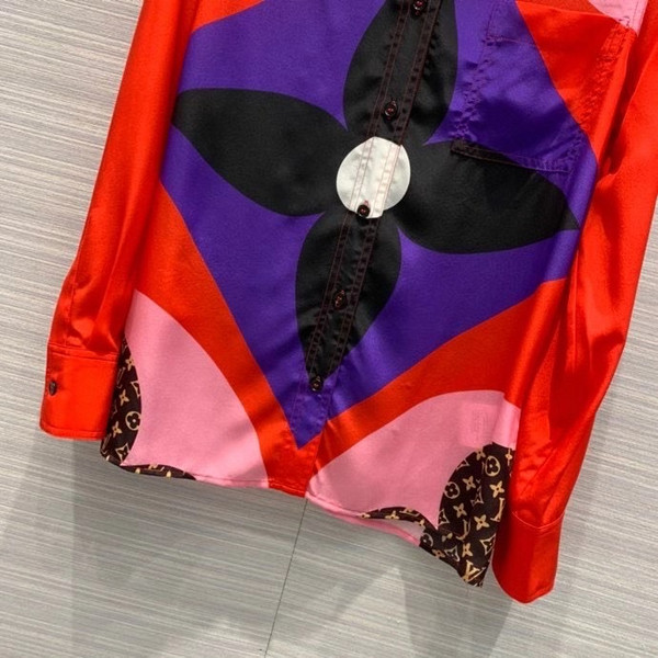Louis Vuitton 1A8LY3  GAME ON SHARP MONOGRAM FLOWER SILK SHIRT