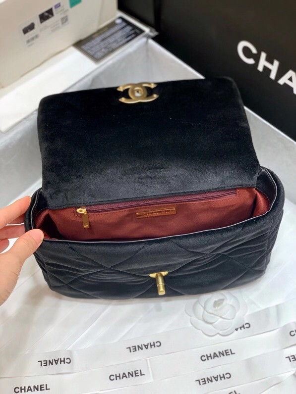 Chanel Limited Edition Velvet CHANEL 19 Flap Bag