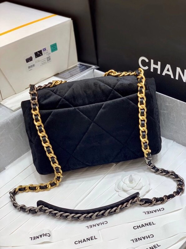 Chanel Limited Edition Velvet CHANEL 19 Flap Bag