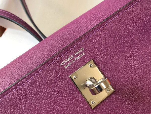 Hermes Anemone Kelly Danse Bag Evercolour Leather Palladium Hardware