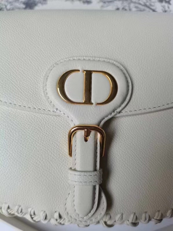 Christian Dior MEDIUM DIOR BOBBY BAG Latte Grained Calfskin with Whipstitched Seams