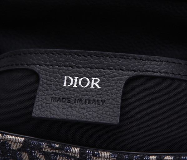 Christian Dior MINI SADDLE BACKPACK Navy Blue Dior Oblique Jacquard