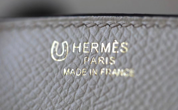 Hermes Special Order Bi-Colour 8F Etain / 10 Craie Birkin 25 cm Epsom Gold  Hardware