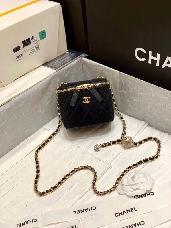 Chanel Small Vanity with Chain Black