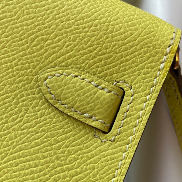 Hermes Kelly Wallet to Go 1Z Jaune Poussin/Mauve Sylvestre EPSOM GHW