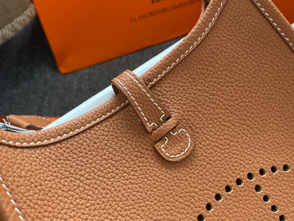 Hermès Evelyne Mini Bag Gold Taurillon Clemence Leather