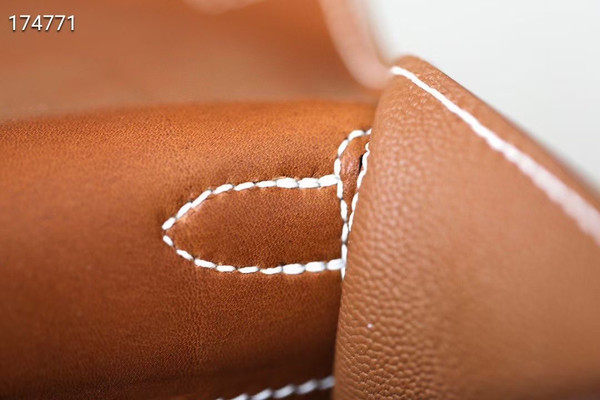 Hermès Limited Edition Mini Kelly Pochette Barenia Natara  leather/ Toile  Palladium hardware