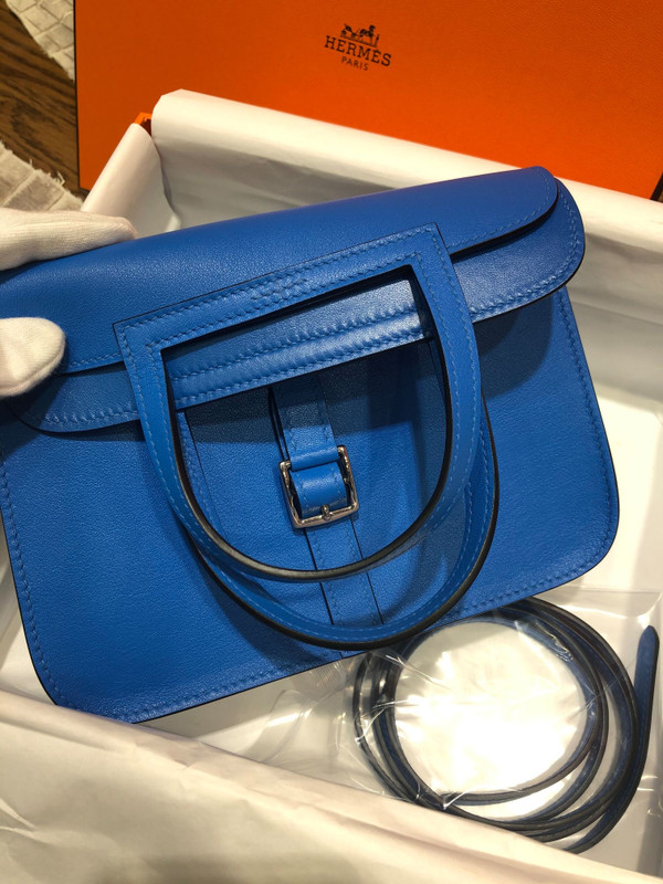Hermes  Blue Hydra Halzan mini bag
