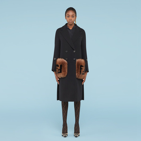 Fendi COAT Black wool coat