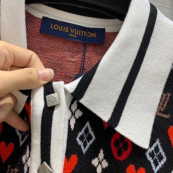 Louis Vuitton 1A8M5I  GAME ON TROMPE L’OEIL JACQUARD KNIT POLO DRESS