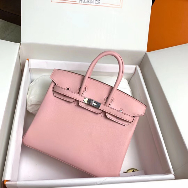 Hermes Sakura Pink  Birkin 25 cm Swift Palladium  Hardware