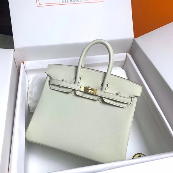 Hermes C10 Craie Birkin 25 cm Swift Gold Hardware