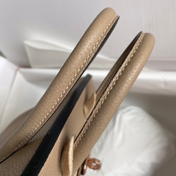 Hermes 81 Gris Tourterelle Birkin 25 cm Togo Gold Hardware