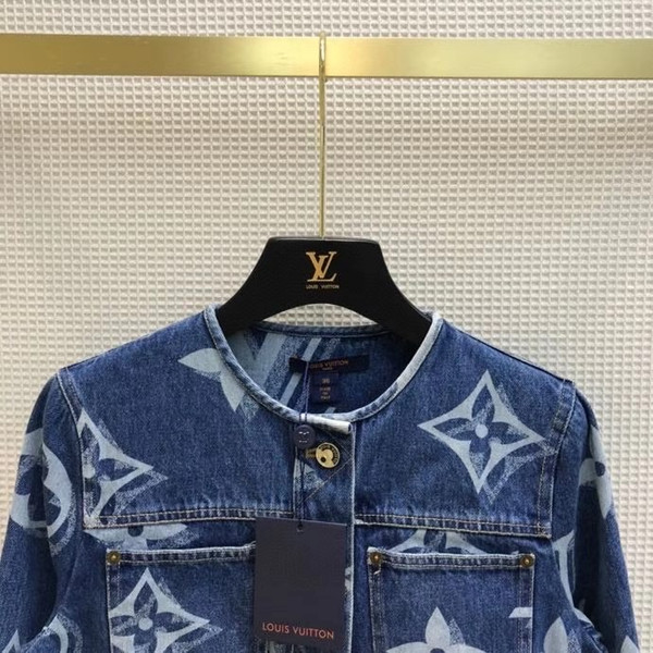 Louis Vuitton 1A8LIN  BLURRY GIANT MONOGRAM COLLARLESS DENIM JACKET