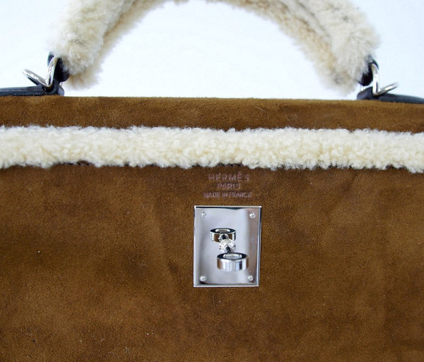 [Exclusive] Hermès Kelly 35 Limited Edition Teddy Shearling Bag
