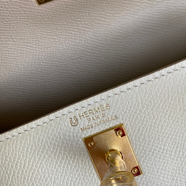 Hermes Special Order Craie/ S2 Trench Kelly 25 cm Epsom Gold  Hardware