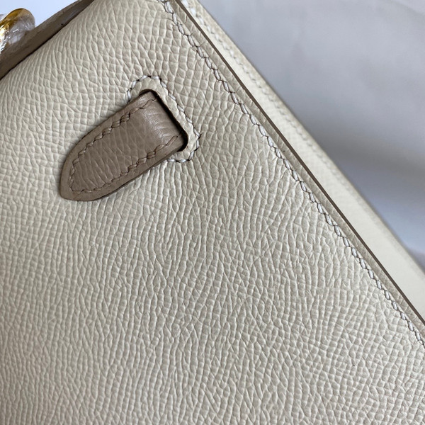 Hermes Special Order Craie/ S2 Trench Kelly 25 cm Epsom Gold  Hardware