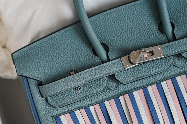 [Exclusive] Hermes Birkin 25 Bag HSS 7G Ciel Multi Colour Fringe Limited Edition