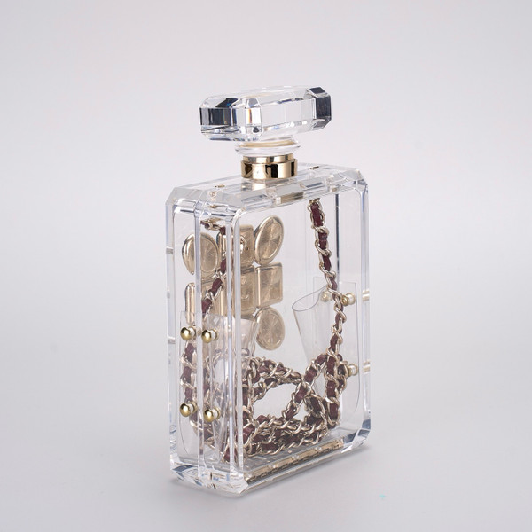 Chanel Limited Edition Green and Red Gripoix Maltese Perfume Minaudiere, 2020