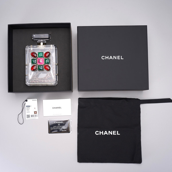 Chanel Limited Edition Green and Red Gripoix Maltese Perfume Minaudiere, 2020
