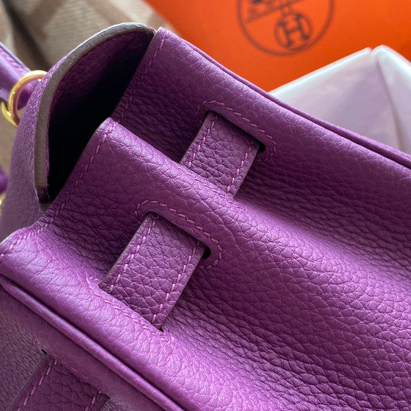 Hermès P9 Anemone Kelly 32 Togo Gold Hardware