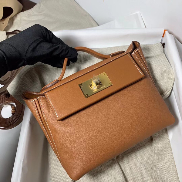 Hermès Mini 24/24 – 21 Bag Gold Evercolor/Swift leather