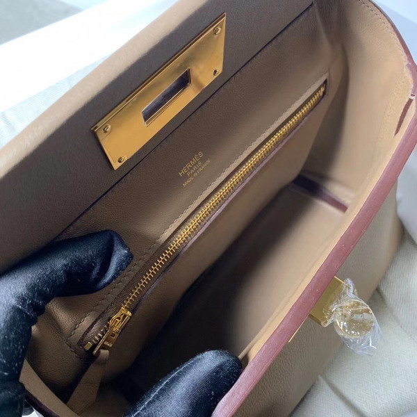 Hermès Mini 24/24 – 21 Bag D0 Beige de weimar  Evercolor/Swift leather
