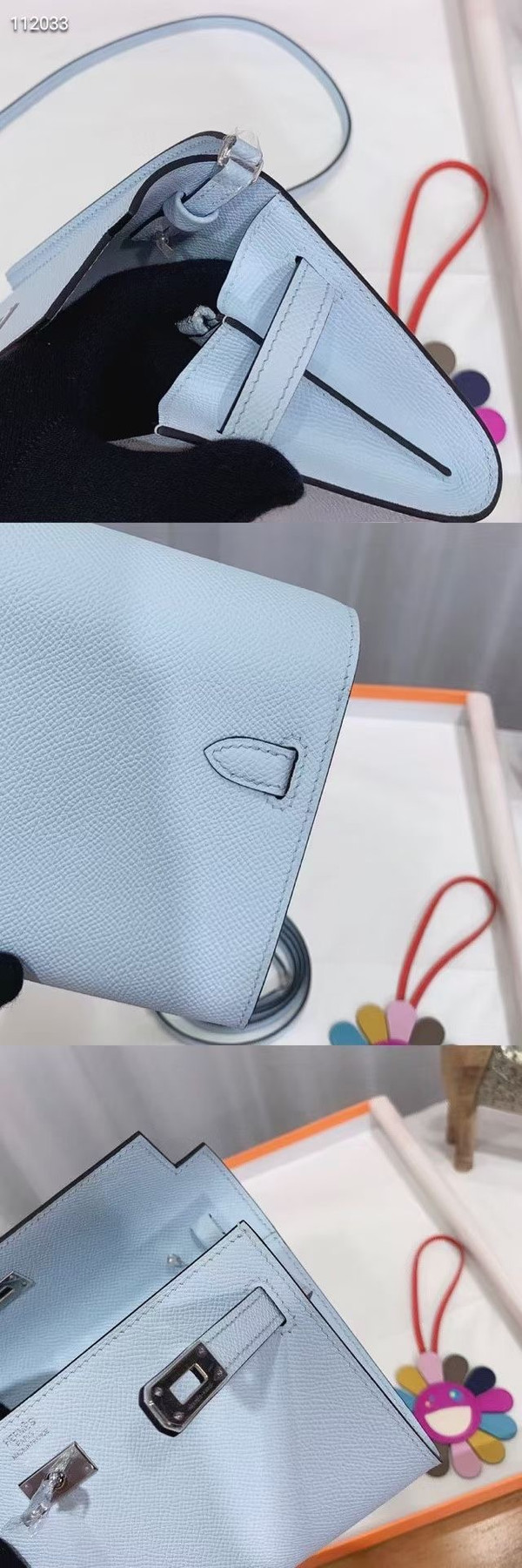 Hermes 08 Bleu Pale Constance Long To Go wallet Epsom Leather Palladium Hardware