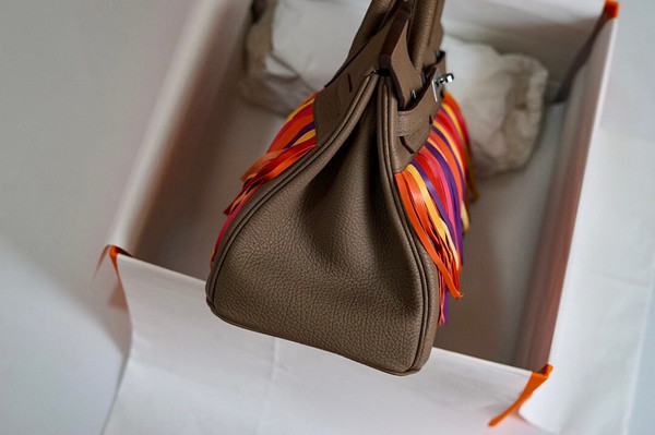 Hermes Birkin 30 Bag HSS Etoupe Multi Colour Fringe Limited Edition