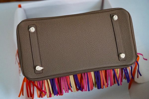 Hermes Birkin 30 Bag HSS Etoupe Multi Colour Fringe Limited Edition
