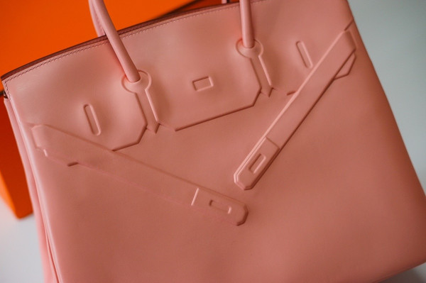 Hermes Shadow Birkin 35 Sakura Pink Swift Palladium Hardware